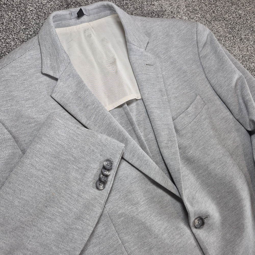 Hugo Boss Blazer Mens 52R Gray Slim Fit Stretch Unstructured